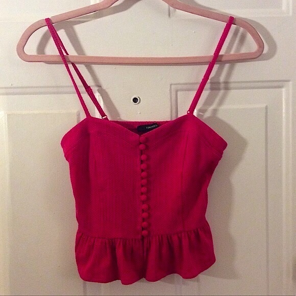 Forever 21 Hot Pink Top - Picture 1 of 3